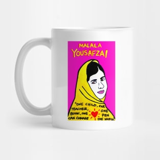 Malala Yousafzai pop folk art Mug